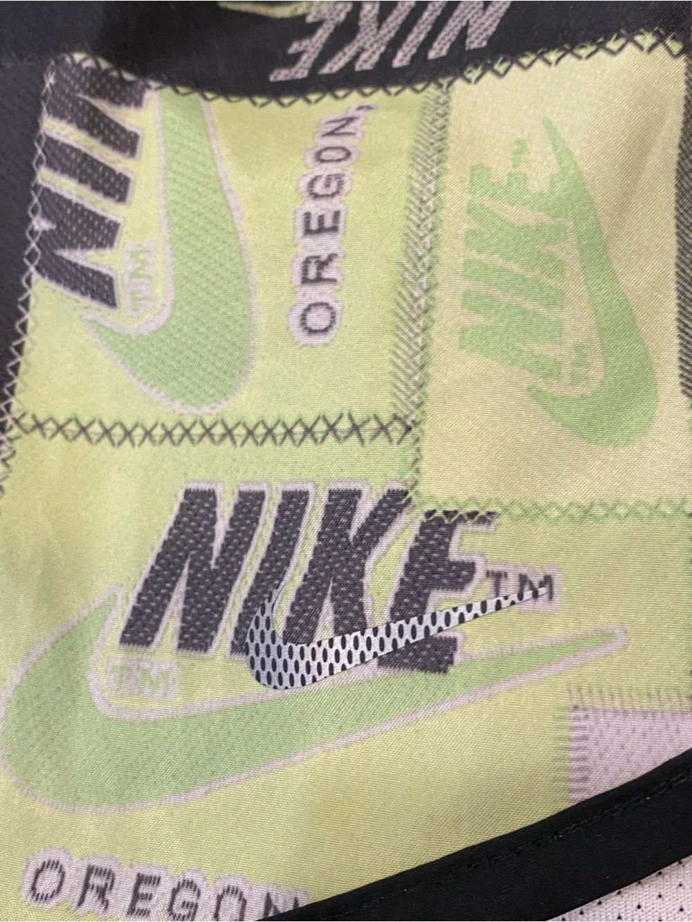 Nike Women's Tempo Printed Oregon patchwork design Running Shorts regular NWT